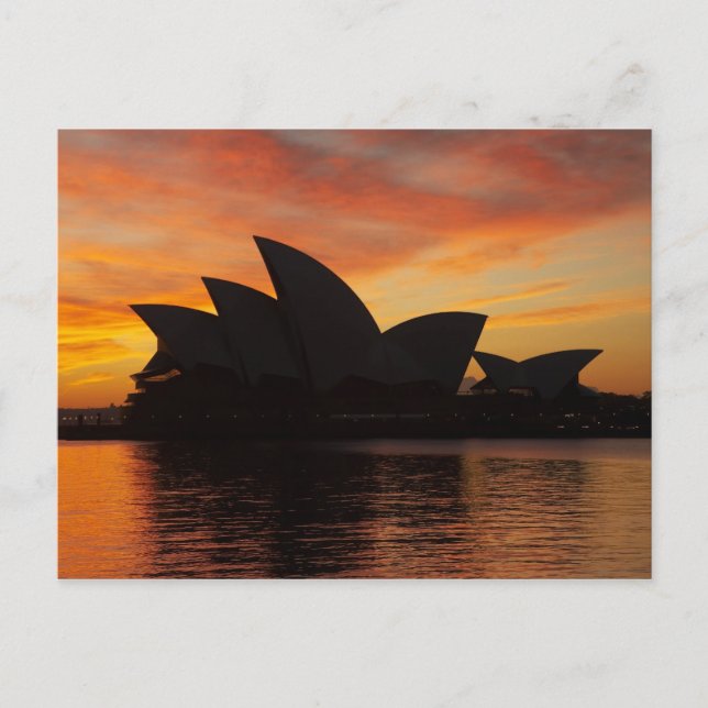 Postal Casa de la Ópera de Sydney al amanecer, Sydney, Nu (Anverso)