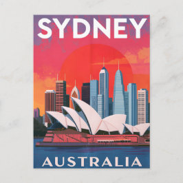 Postal Casa de la Ópera de Sydney Australia Silueta urban
