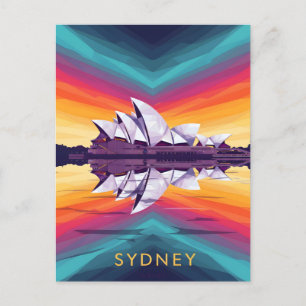 Postal Casa de la Ópera de Sydney: reflejo vibrante en el