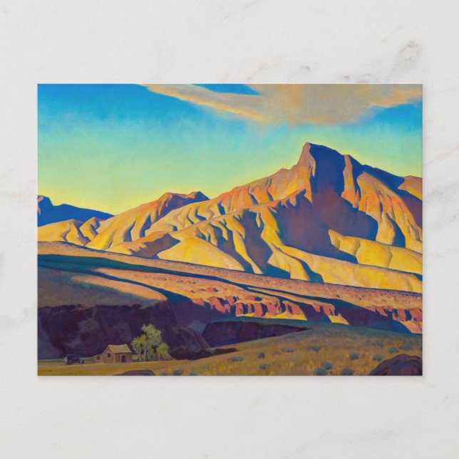 Postal Casa de la Rata del Desierto por Maynard Dixon (Anverso)