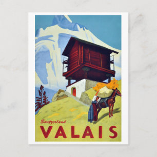 Postal Casa de montaña tradicional en Valais, Suiza