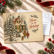 Casa de Navidad Vintage para las Fiestas