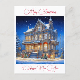 Postal Casa de Navidades Snowy personalizados