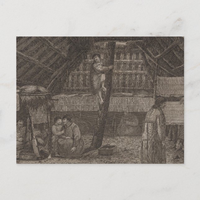 Postal Casa de Oonalashka, Alaska (Anverso)