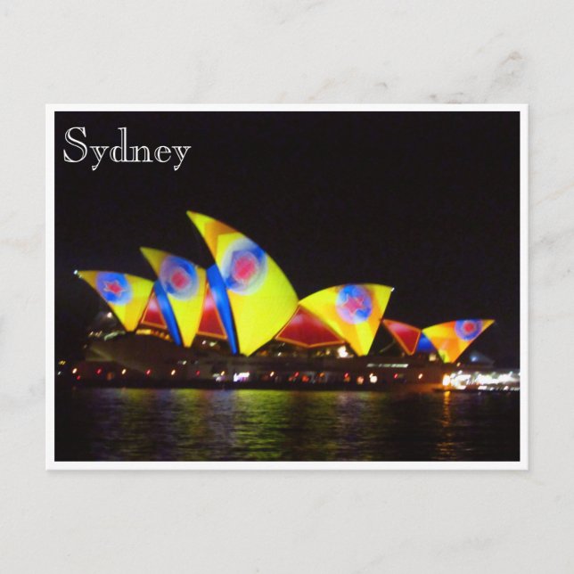 Postal casa de ópera de sydney amarillo (Anverso)