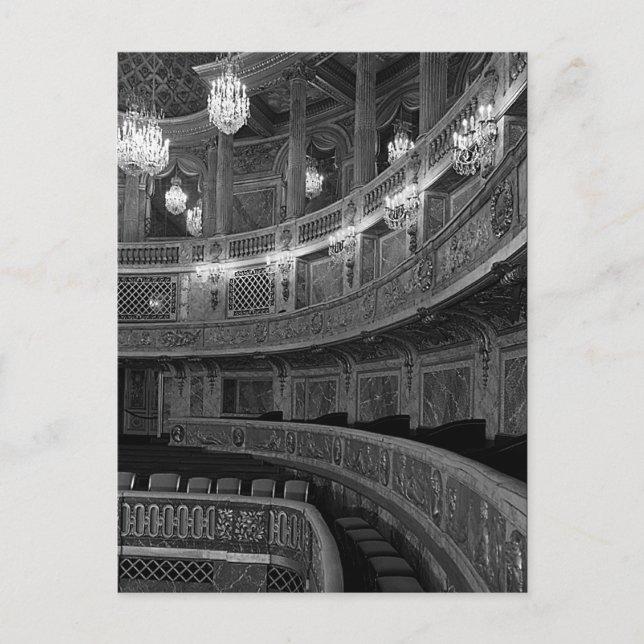 Postal Casa de ópera del palacio de Versalles (Anverso)