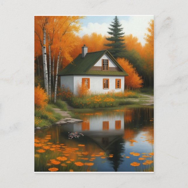 Postal casa de otoño (Anverso)