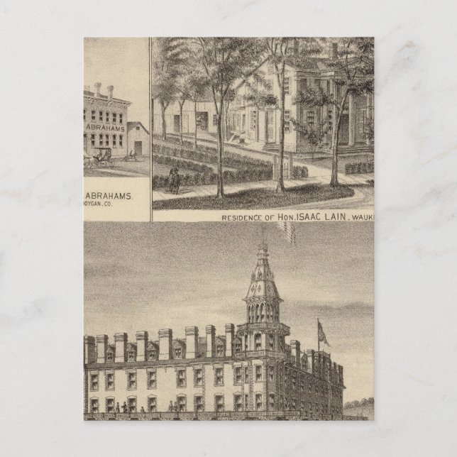 Postal Casa de primavera y residencia de Lain (Anverso)