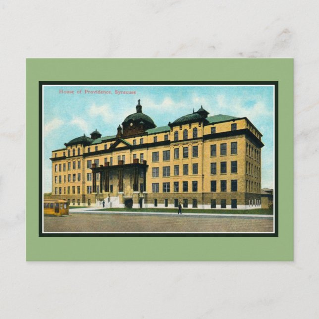 Postal Casa de Providencia del siglo XIX, Syracuse NY (Anverso)