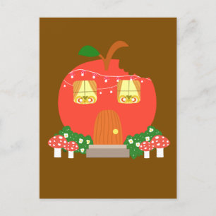 Postal Casa de rana de frutas de Apple