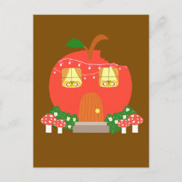 Postal Casa de rana de frutas de Apple