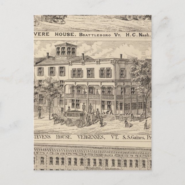 Postal Casa de reverencia y bloque de cruces en Brattlebo (Anverso)