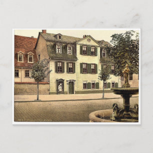 Postal Casa de Schiller, Weimar, Turingia, Alemania rara