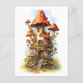 Postal Casa de setas rojas