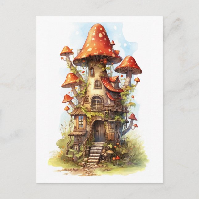 Postal Casa de setas rojas (Anverso)
