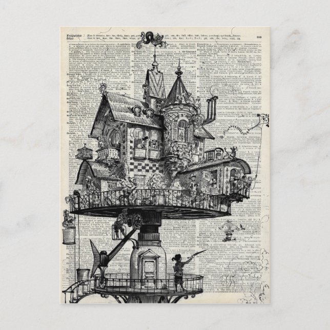 Postal Casa de Steampunk (Anverso)
