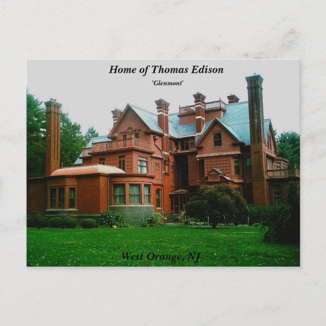 Postal Casa de Thomas Edison (Anverso)