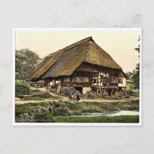 Postal Casa de un campesino, Selva Negra, Baden, Alemania
