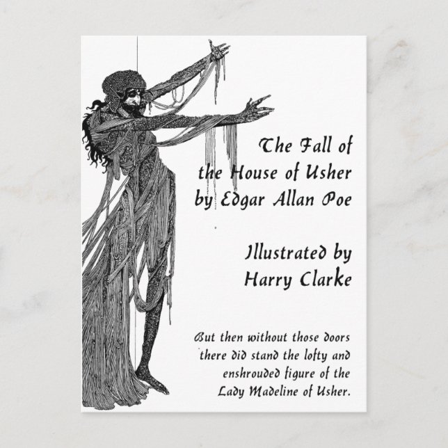 Postal Casa de Usher (Anverso)