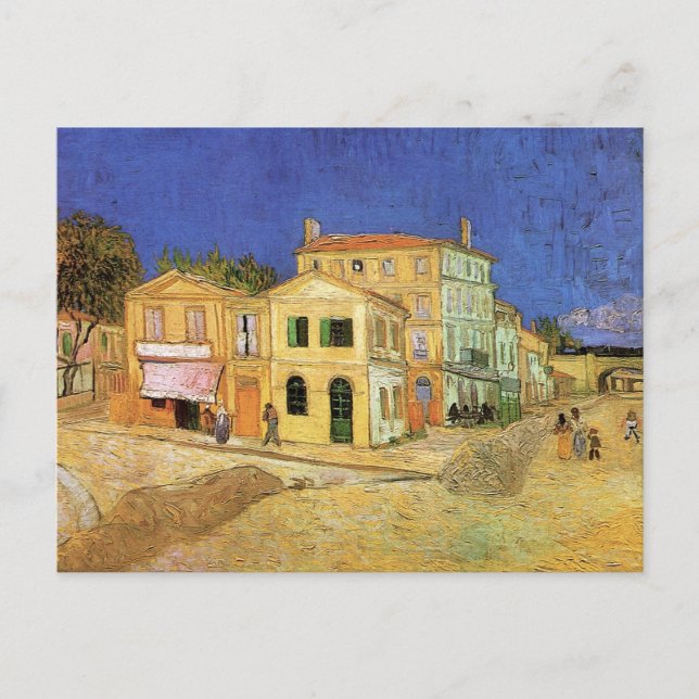 Postal Casa de Vincent en Arles, por Vincent van Gogh (Anverso)