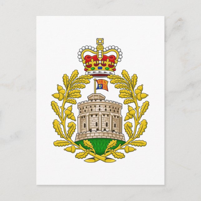 Postal Casa de Windsor Real Escudo de Armas (Anverso)