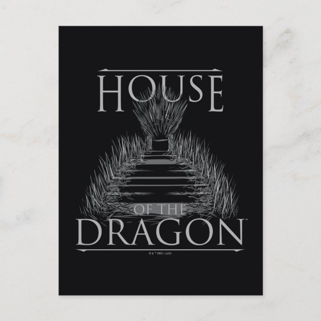 Postal CASA DEL DRAGÓN | Gráfico del Trono de Hierro (Anverso)