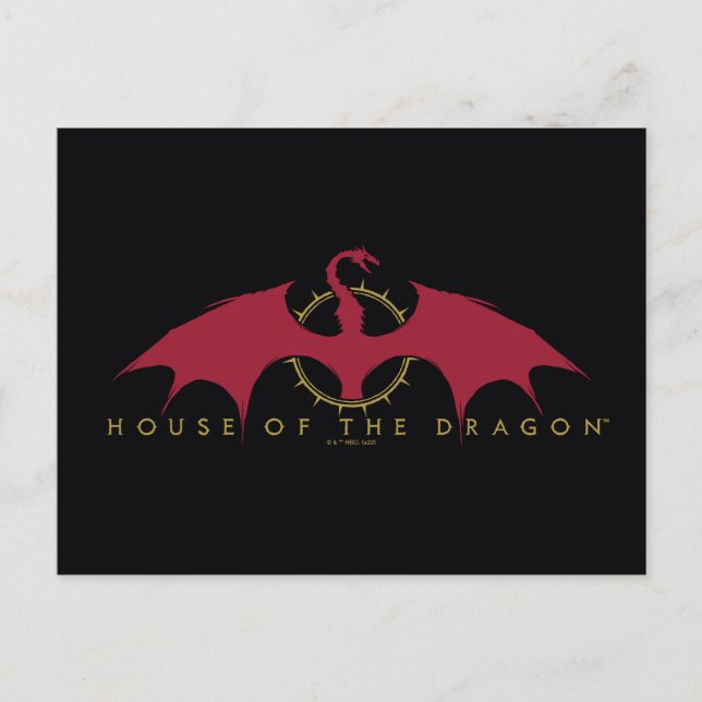 Postal CASA DEL DRAGÓN | Gráfico Dragón Rojo (Anverso)