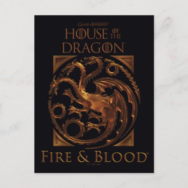 Postal CASA DEL DRAGÓN | House Targaryen Sigil (Anverso)