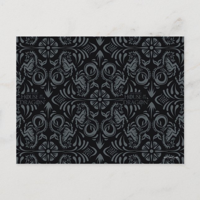 Postal CASA DEL DRAGÓN | Patrón de diamantes de Velaryon (Anverso)