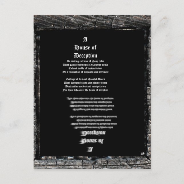 Postal Casa del engaño (Anverso)