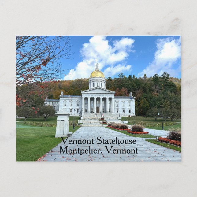 Postal Casa del Estado de Vermont (Anverso)