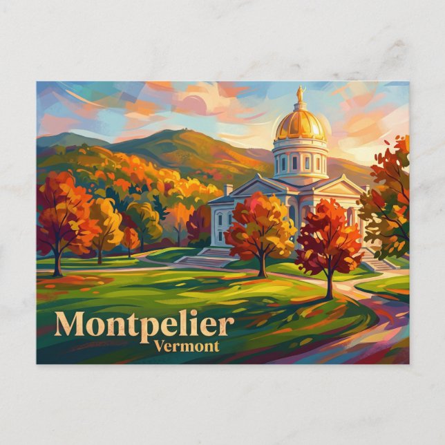 Postal Casa del Estado de Vermont EE. UU. (Anverso)