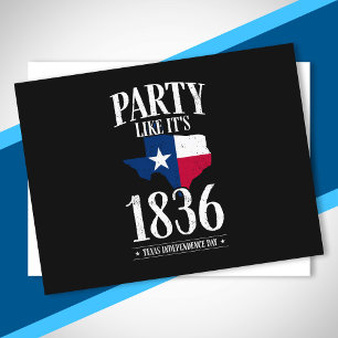 Postal Casa del Fiesta de la bandera del estado 1836, Día