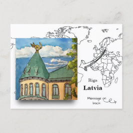 Postal Casa del Gato Famosa, Riga Letonia