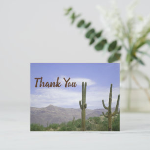 Postal Casa del Invitado Gracias Foto del Desierto Cactus