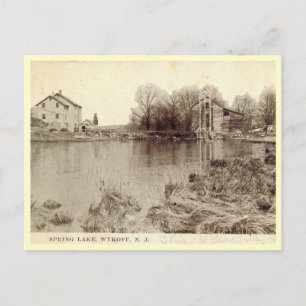 Postal Casa del lago y el hielo, Wyckoff, Nueva Jersey Vi