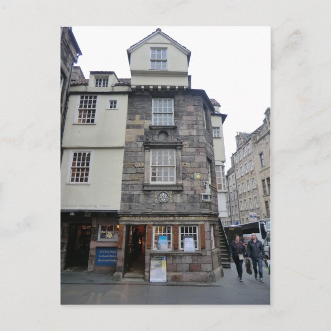 Postal Casa del líder presbiteriano John Knox en Edimburg (Anverso)