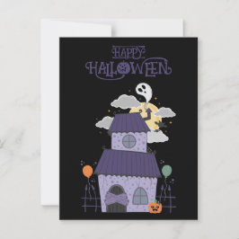 Postal Casa embrujada del Gótico Pastel de Halloween