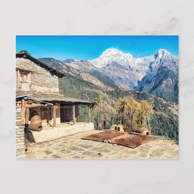 Postal Casa en Nepal (Anverso)