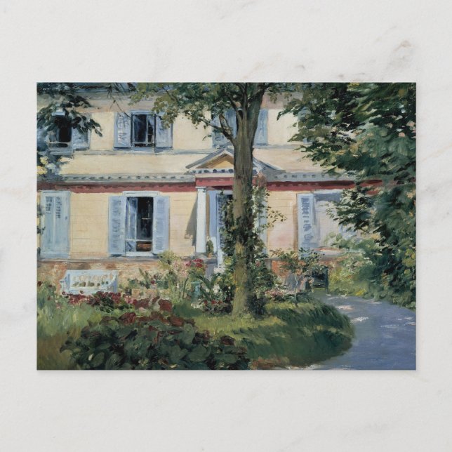 Postal Casa en Rueil por Edouard Manet, Bella Artes de Vi (Anverso)