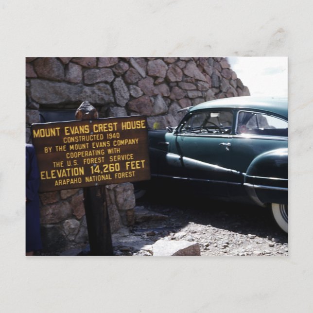 Postal Casa Escudo Mount Evans Colorado (Anverso)