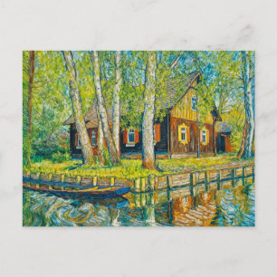 Postal Casa impresionista de Spreewald junto a un canal t