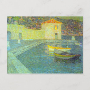 Postal Casa junto al mar por Henri Le Sidaner