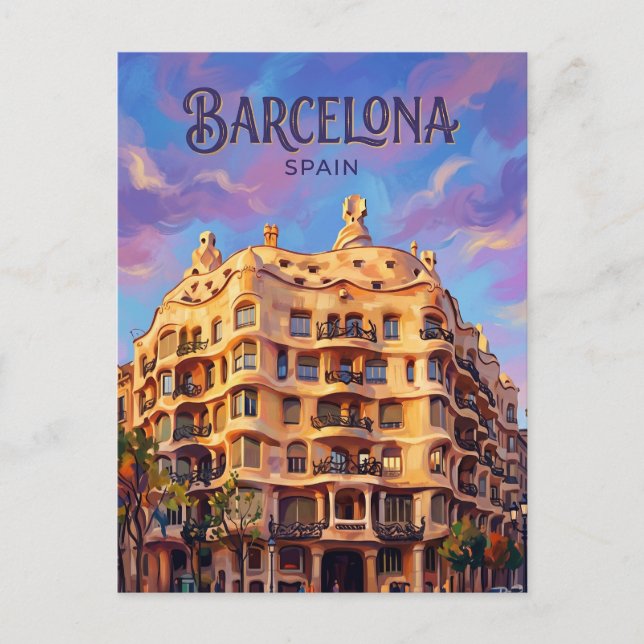 Postal Casa Milà (La Pedrera) España (Anverso)