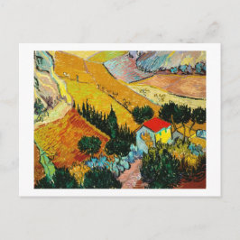 Postal Casa paisajista y florido Vincent Van Gogh