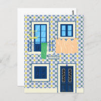 Casa portuguesa de Lisboa con azulejos y pájaro