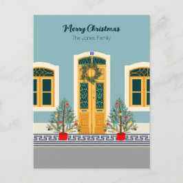 Postal Casa portuguesa de Navidades de vacaciones