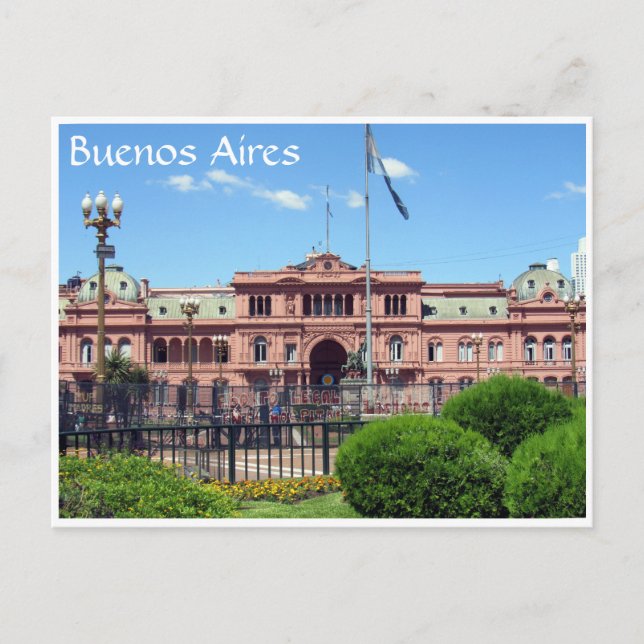 Postal casa rosada (Anverso)