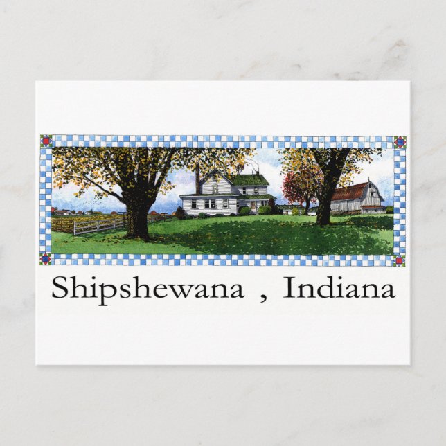 Postal Casa Shipshewana Indiana de Amish (Anverso)