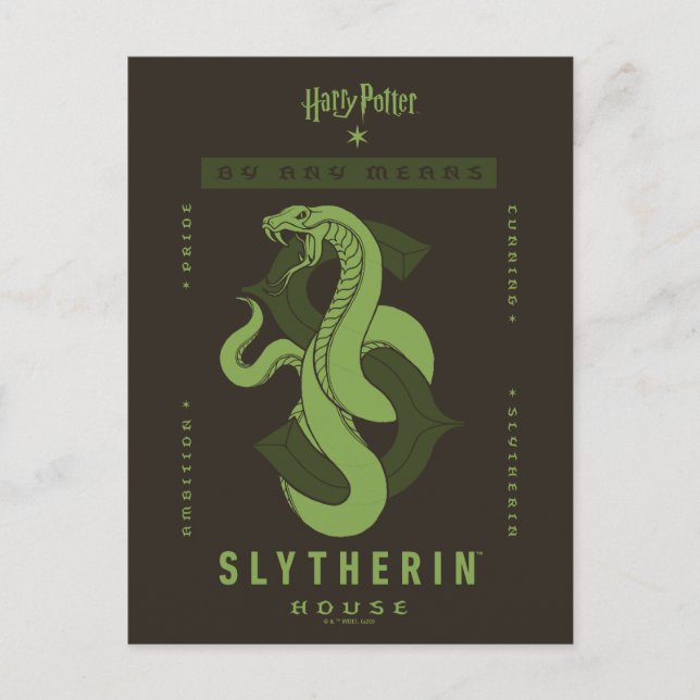 Postal Casa SLYTHERIN™ Por Cualquier Medio (Anverso)